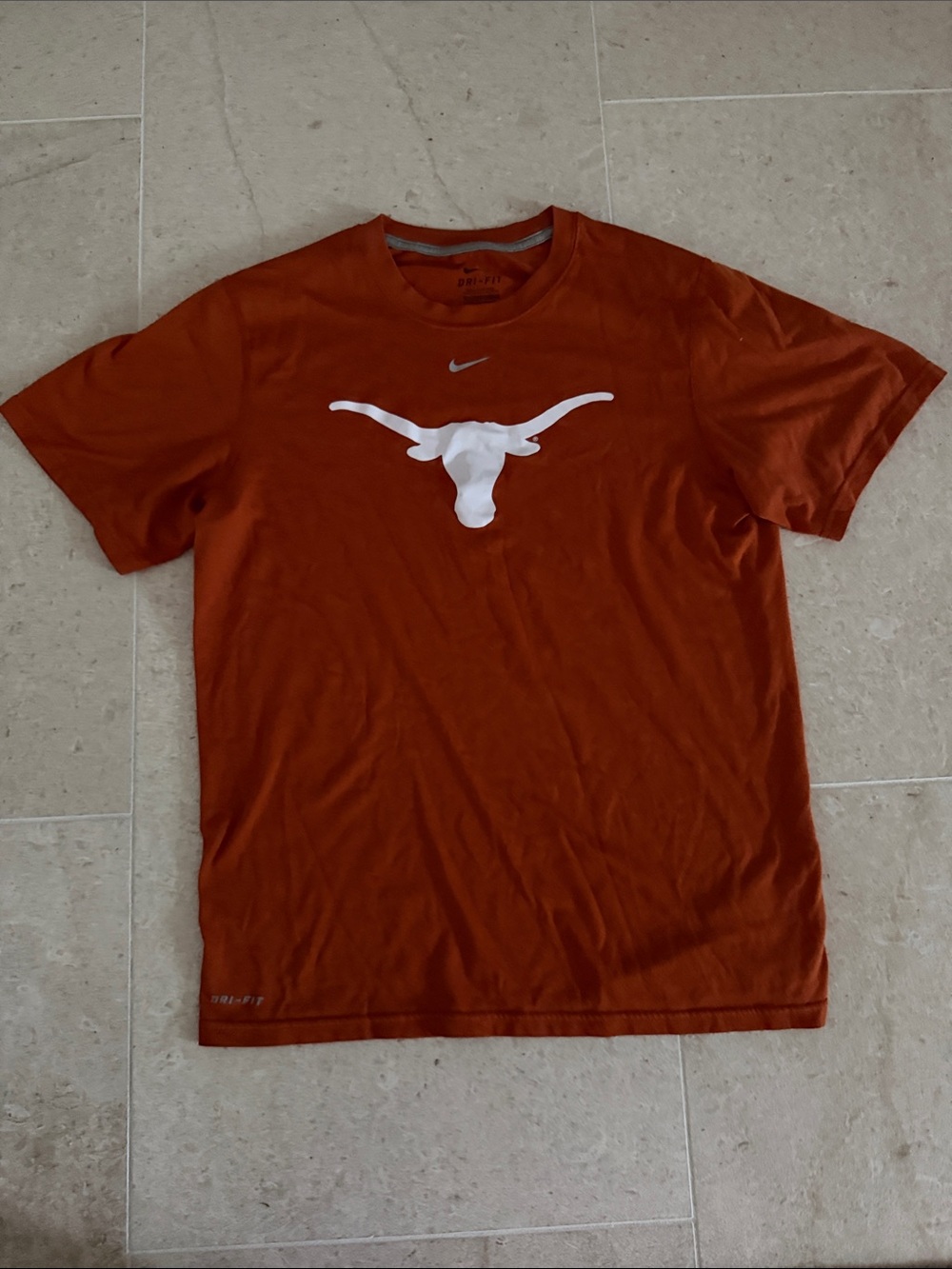 Nike Men’s Orange Longhorn Logo Short Sleeve Tee